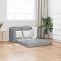 Bodensofa mit Schlaffunktion Hellgrau 112x174x55 cm Stoff