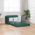 Bodensofa mit Schlaffunktion Dunkelgrün 112x174x55 cm Stoff