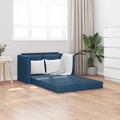 Bodensofa mit Schlaffunktion Blau 112x174x55 cm Stoff