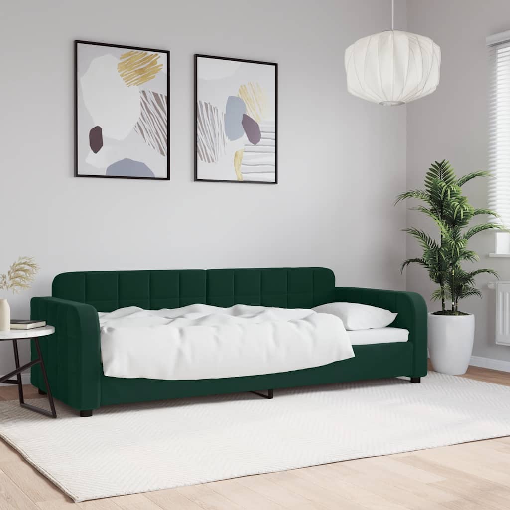 Tagesbett Dunkelgrün 80x200 cm Samt