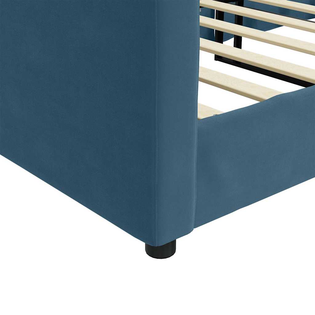 Tagesbett Blau 80x200 cm Samt