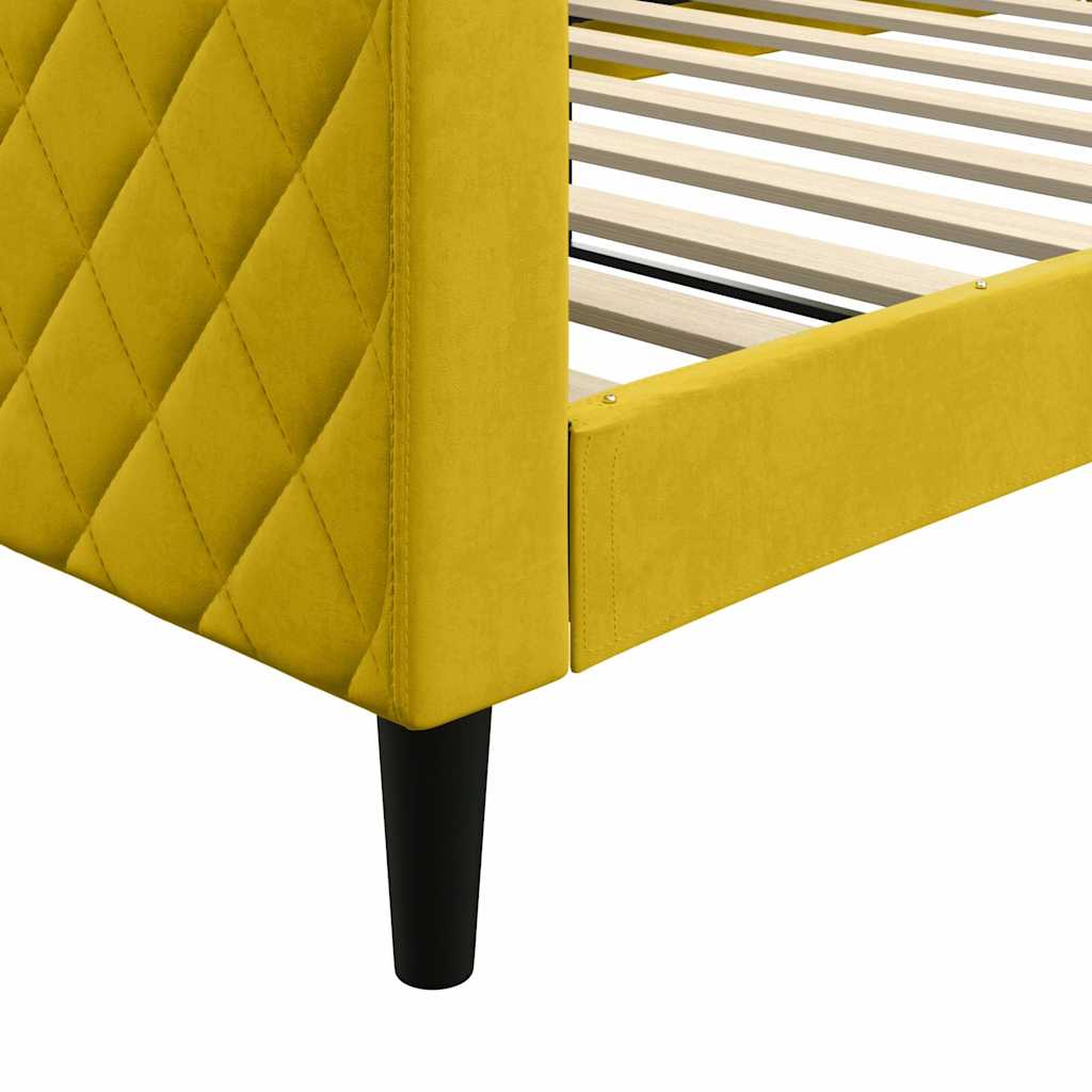 Tagesbett Gelb 100x200 cm Samt