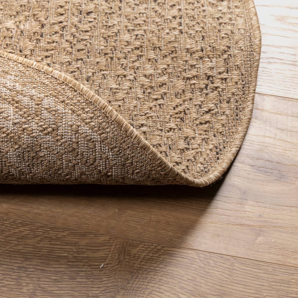 Teppich ZIZUR 120 cm Jute-Optik Indoor und Outdoor