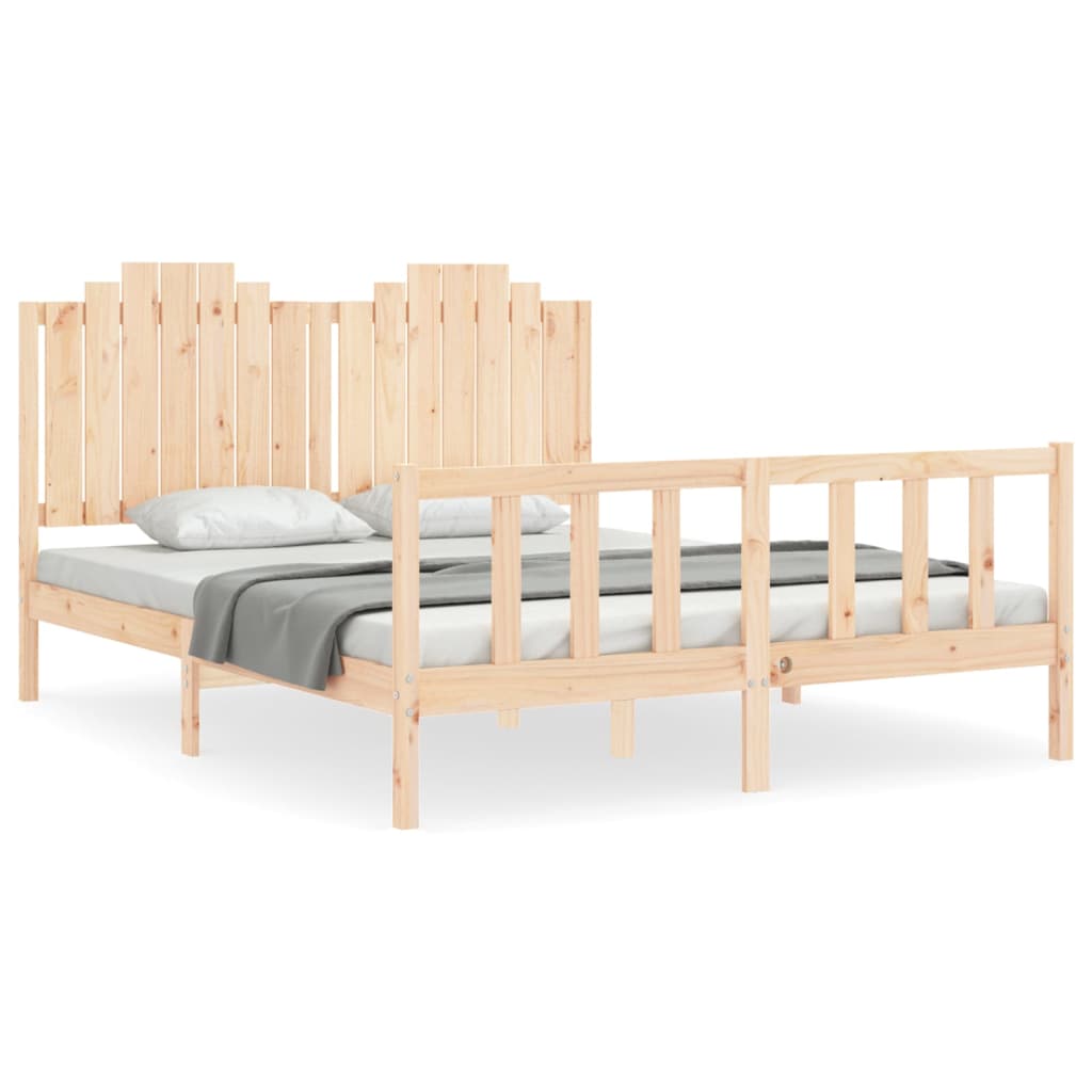 Massivholzbett ohne Matratze 160x200 cm Kiefernholz