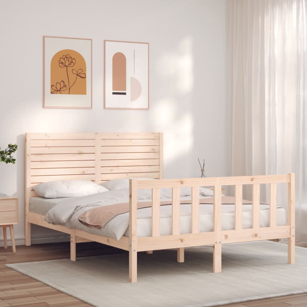 Massivholzbett ohne Matratze 140x200 cm Kiefernholz