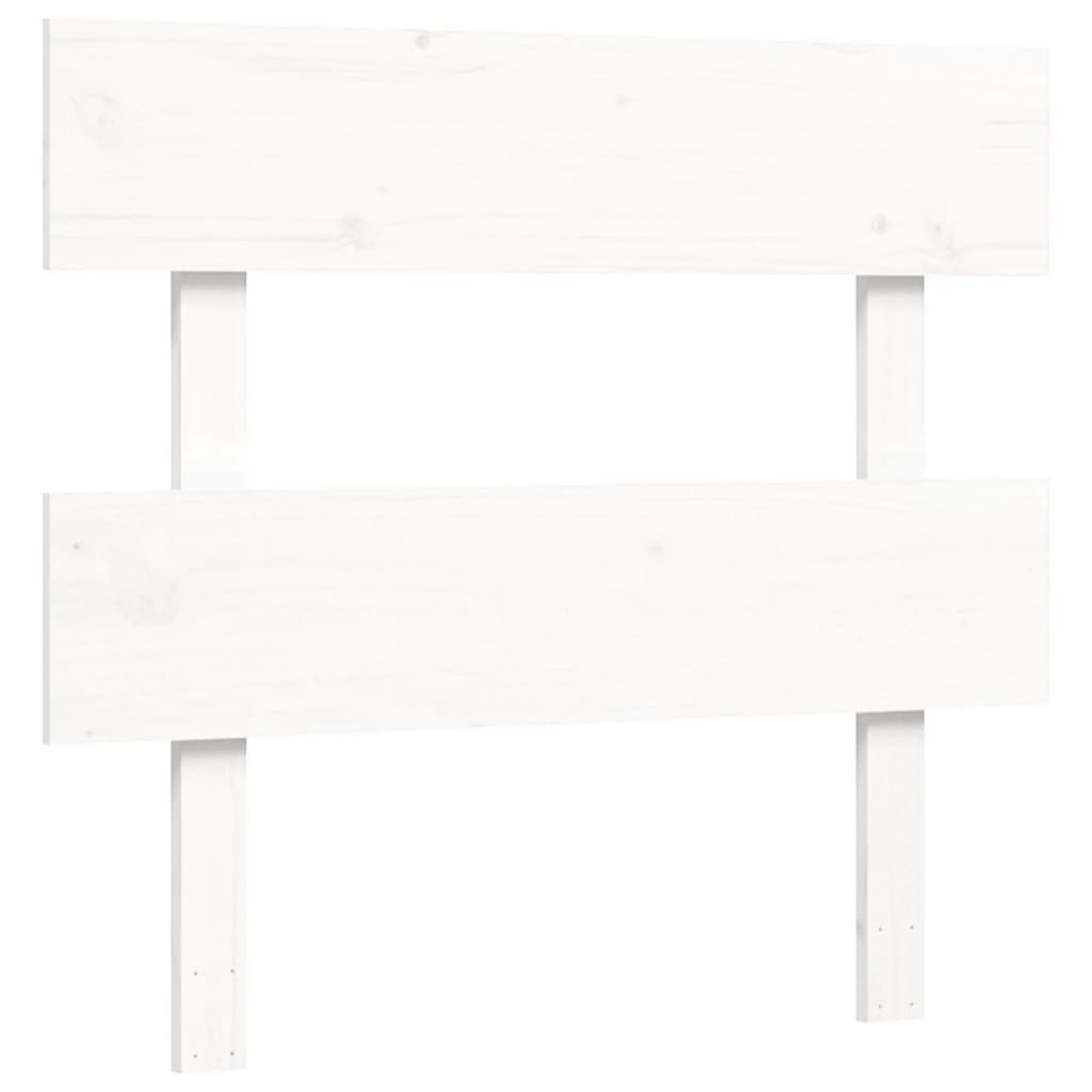 Massivholzbett ohne Matratze Weiß 100x200 cm Kiefernholz
