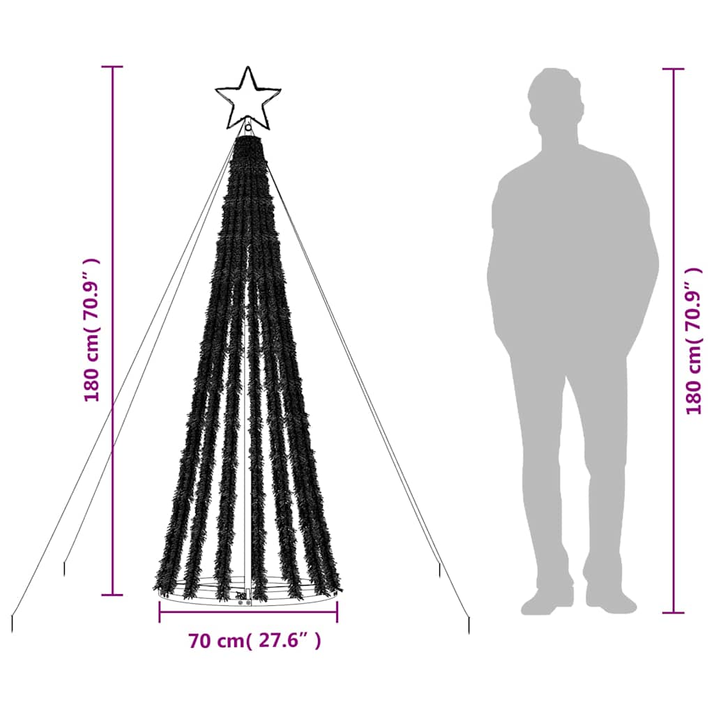 LED Weihnachtsbaum 275 LEDs Warmweiß 180 cm