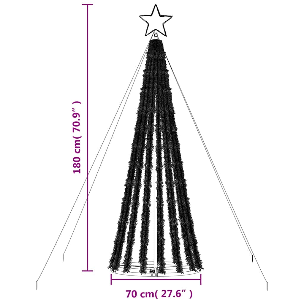 LED Weihnachtsbaum 275 LEDs Blau 180 cm