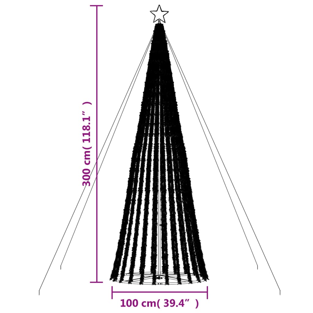 LED Weihnachtsbaum 688 LEDs Blau 300 cm