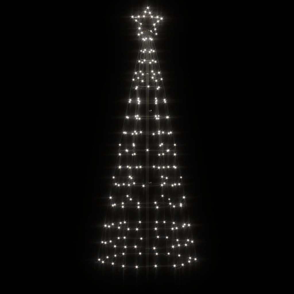 LED-Weihnachtsbaum mit Erdspießen 220 LEDs Kaltweiß 180 cm