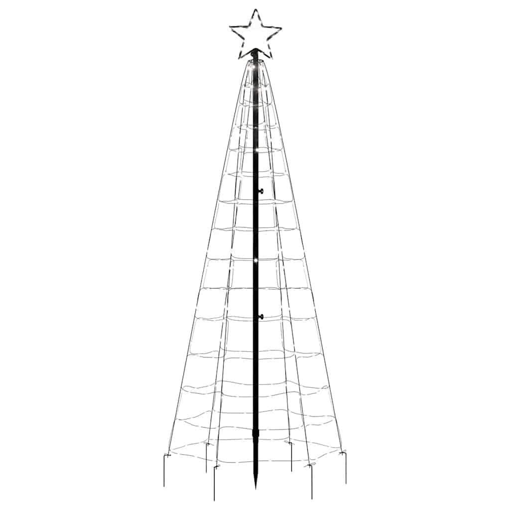 LED-Weihnachtsbaum mit Erdspießen 220 LEDs Kaltweiß 180 cm