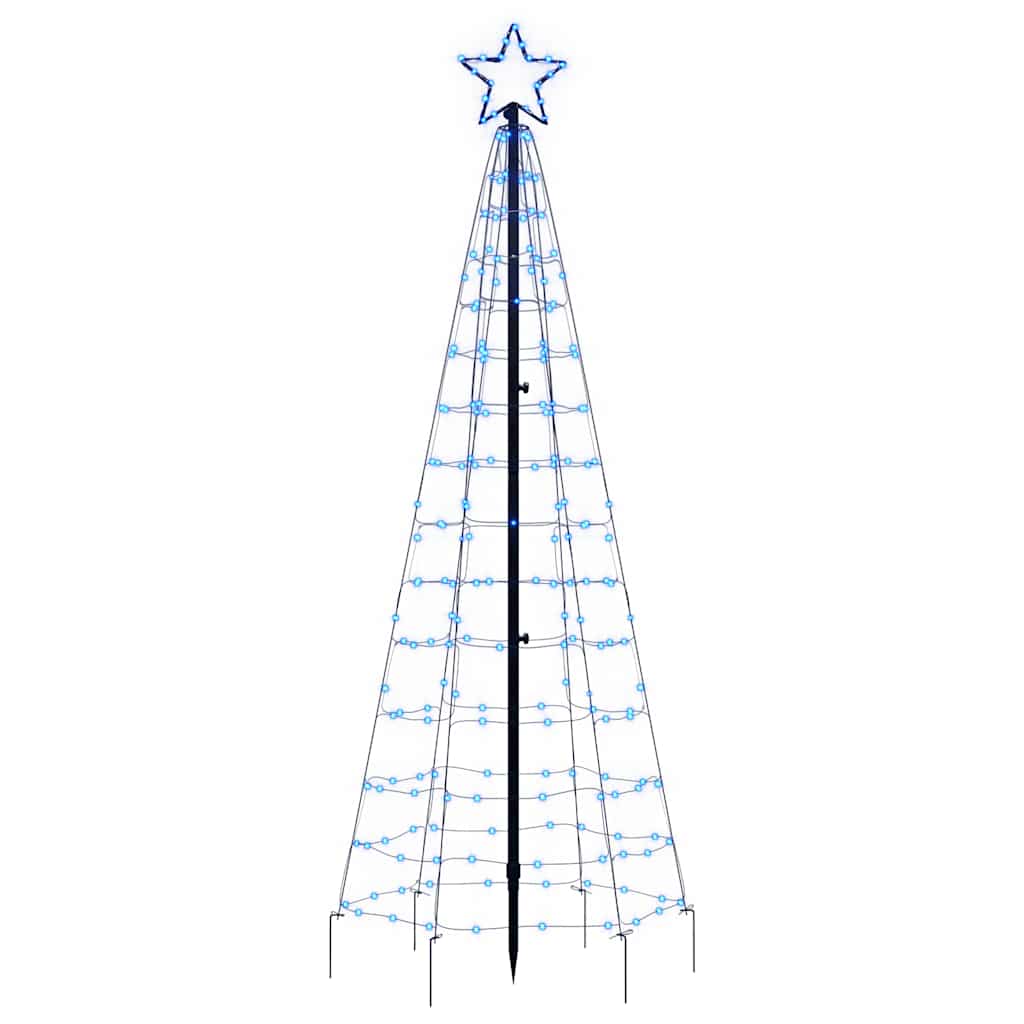 LED-Weihnachtsbaum mit Erdspießen 220 LEDs Blau 180 cm