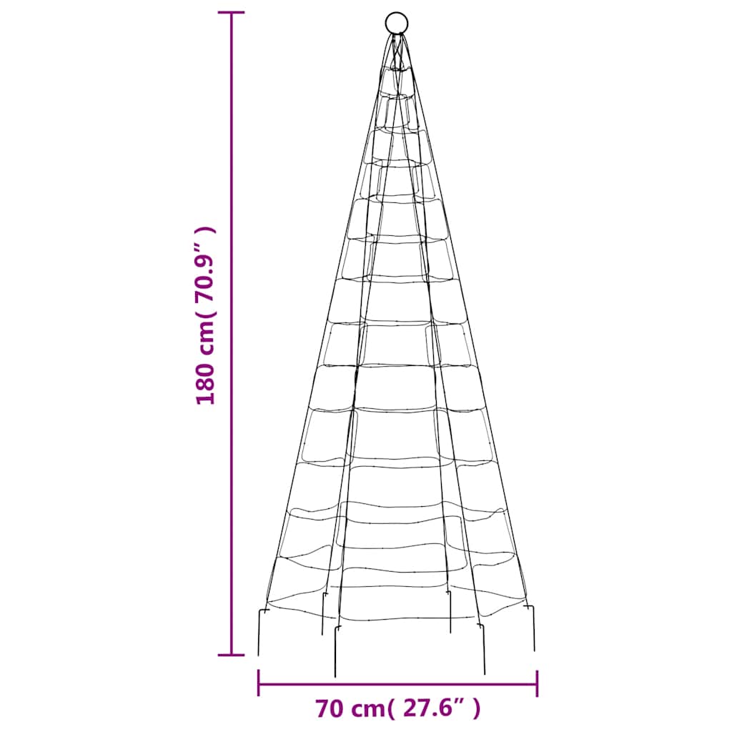 LED-Weihnachtsbaum 200 LEDs Kaltweiß 180 cm