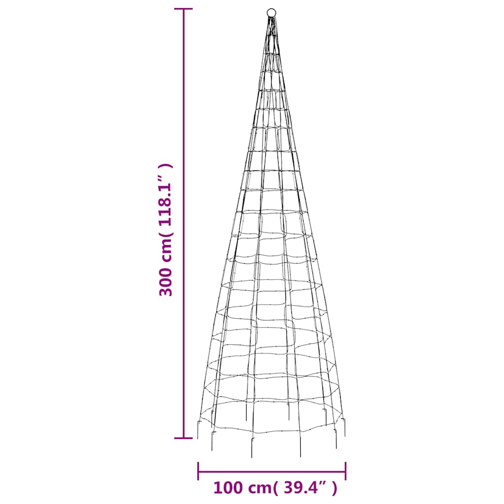 LED-Weihnachtsbaum 550 LEDs Mehrfarbig 300 cm