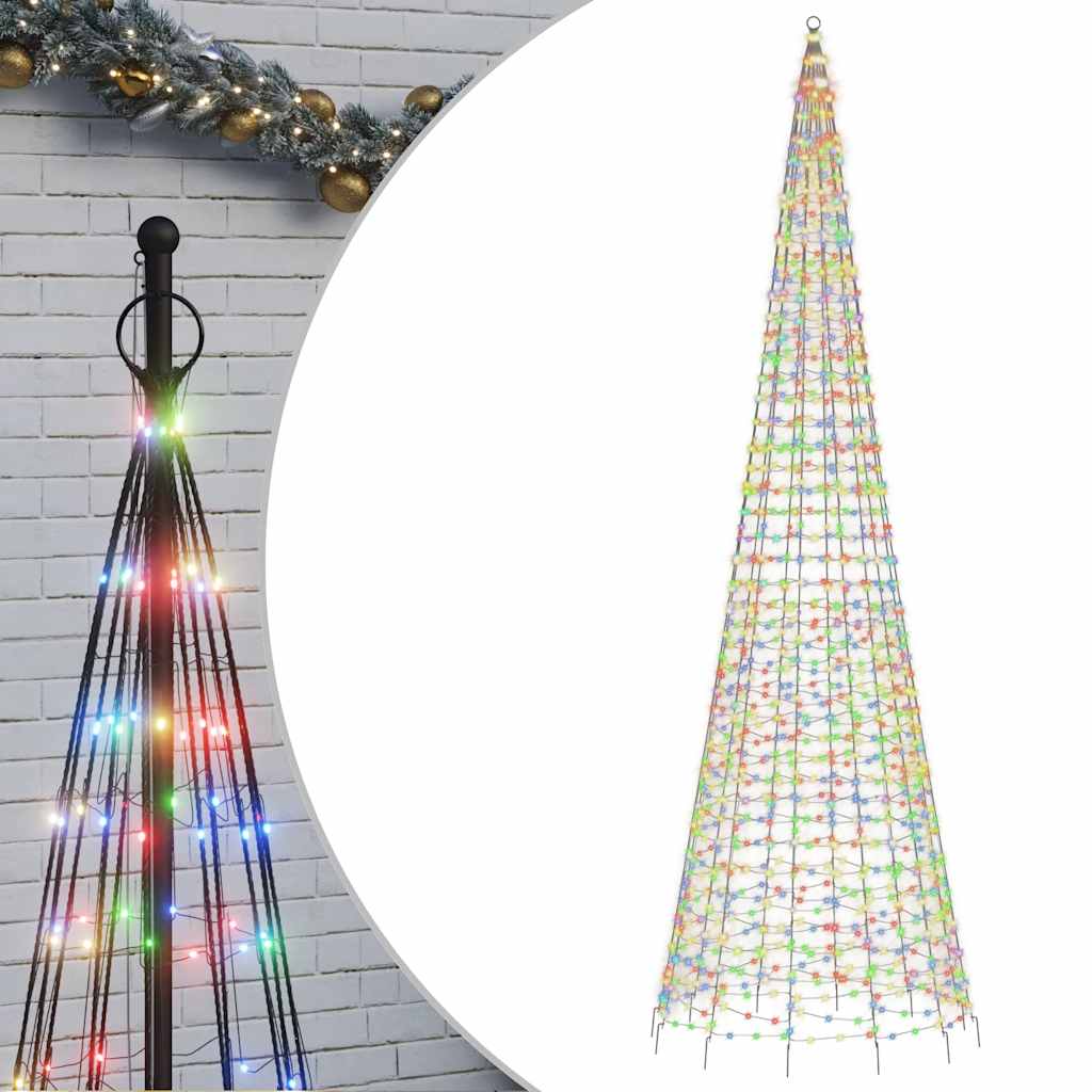 LED-Weihnachtsbaum 1534 LEDs Mehrfarbig 500 cm
