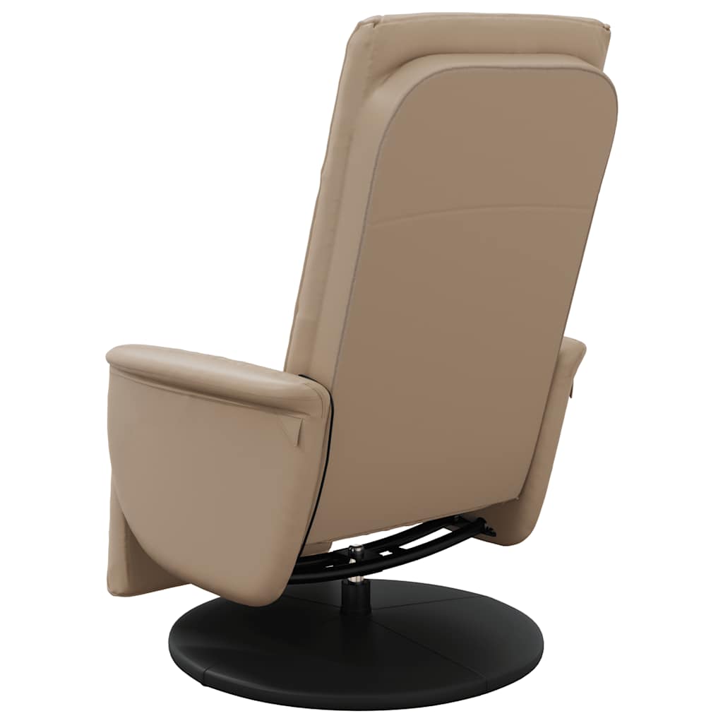 Massagesessel mit Fußteil Cappuccino-Braun Kunstleder