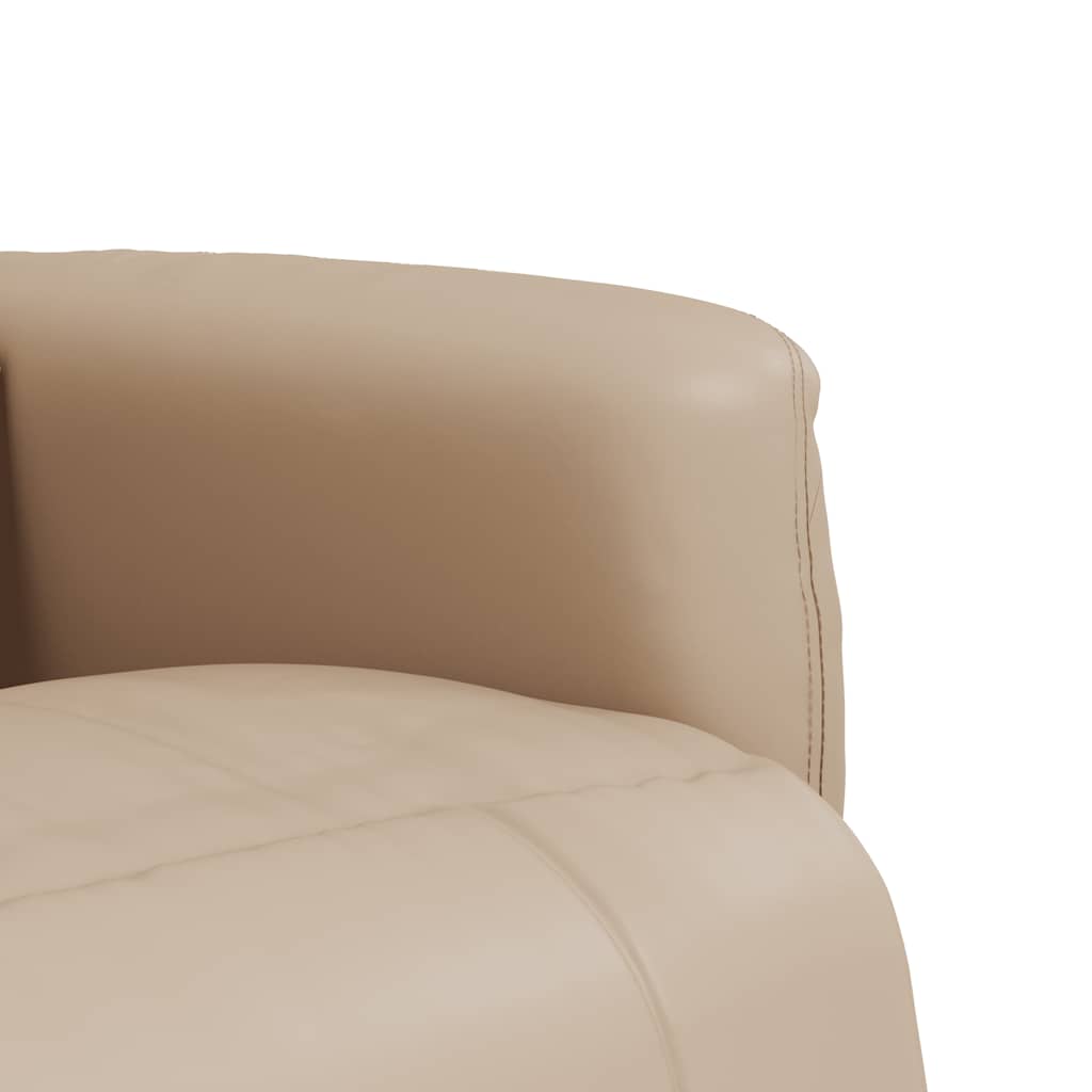 Massagesessel mit Fußteil Cappuccino-Braun Kunstleder