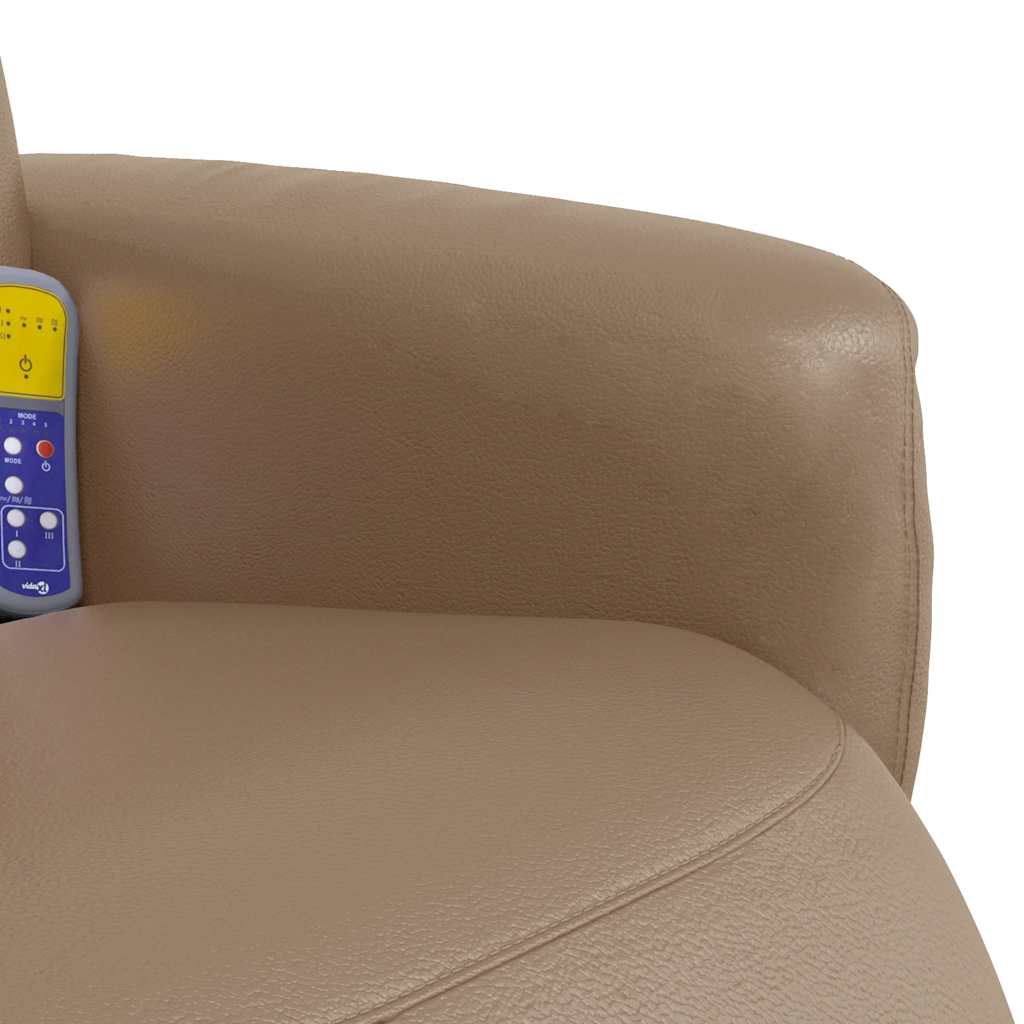 Massagesessel mit Fußteil Cappuccino-Braun Kunstleder