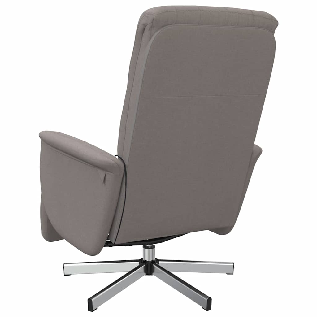 Massagesessel mit Fußteil Taupe Stoff