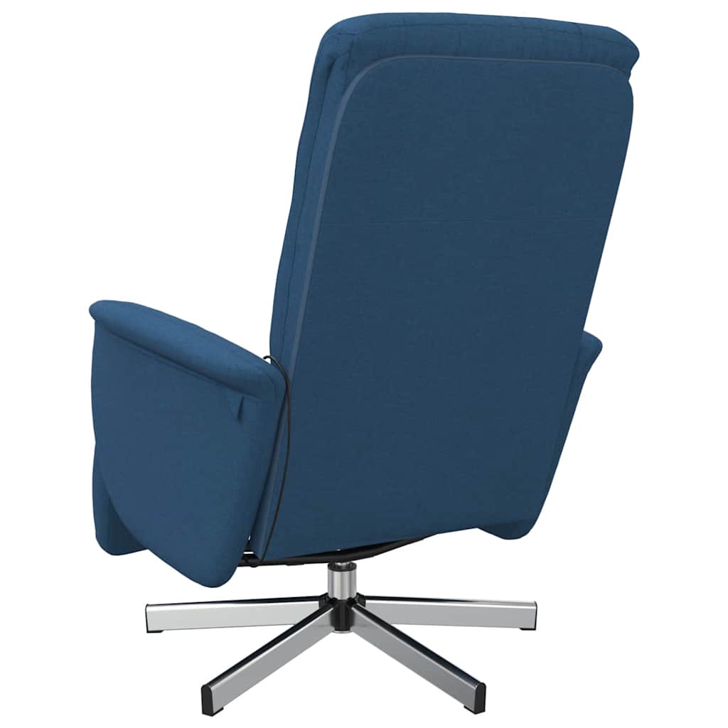 Massagesessel mit Fußteil Blau Stoff