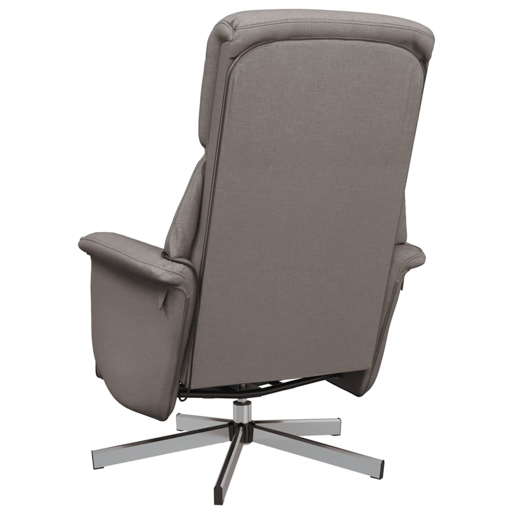 Massagesessel mit Fußteil Taupe Stoff
