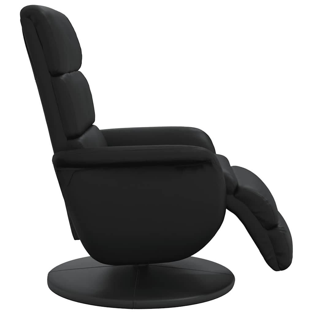 Relaxsessel mit Fußteil Schwarz Kunstleder
