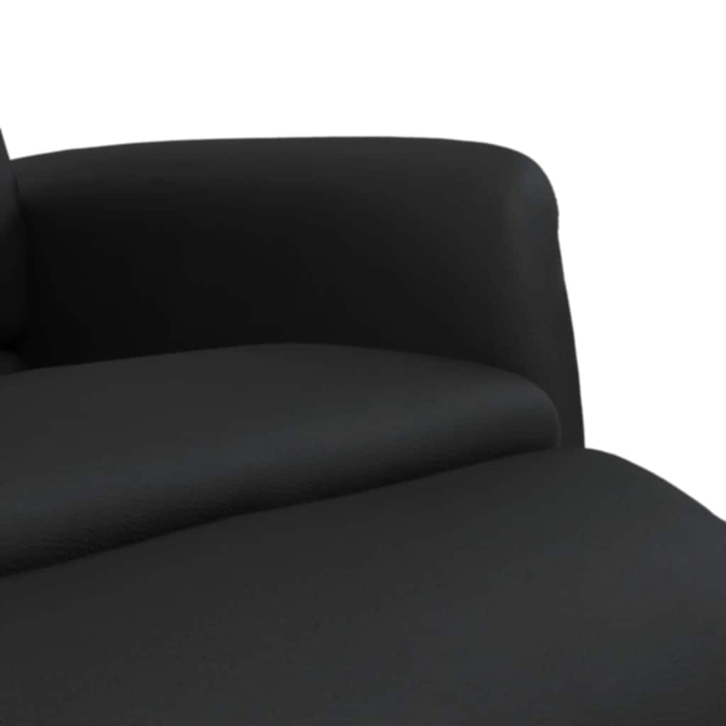 Relaxsessel mit Fußteil Schwarz Kunstleder