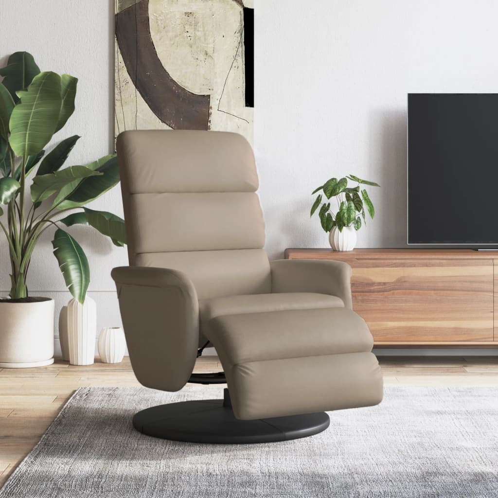 Relaxsessel mit Fußteil Cappuccino-Braun Kunstleder