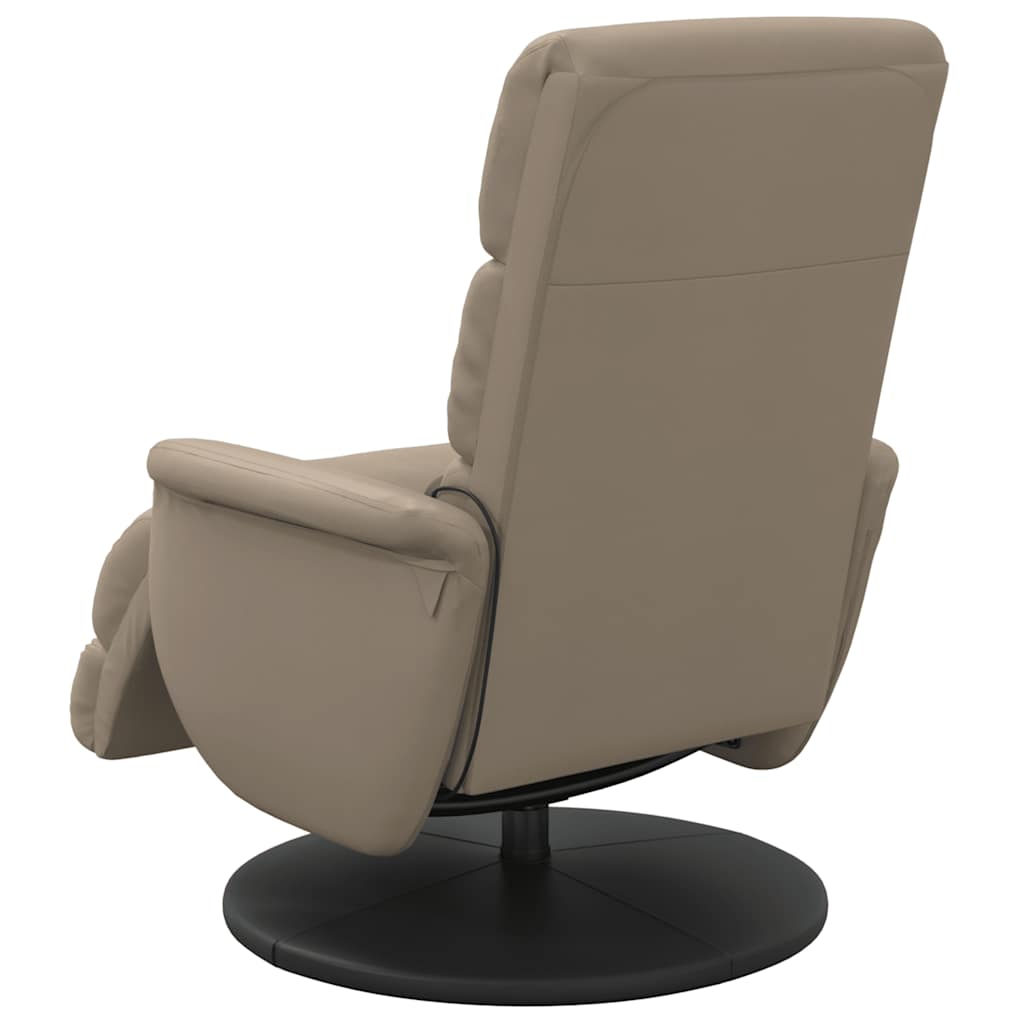 Massagesessel mit Fußteil Cappuccino-Braun Kunstleder
