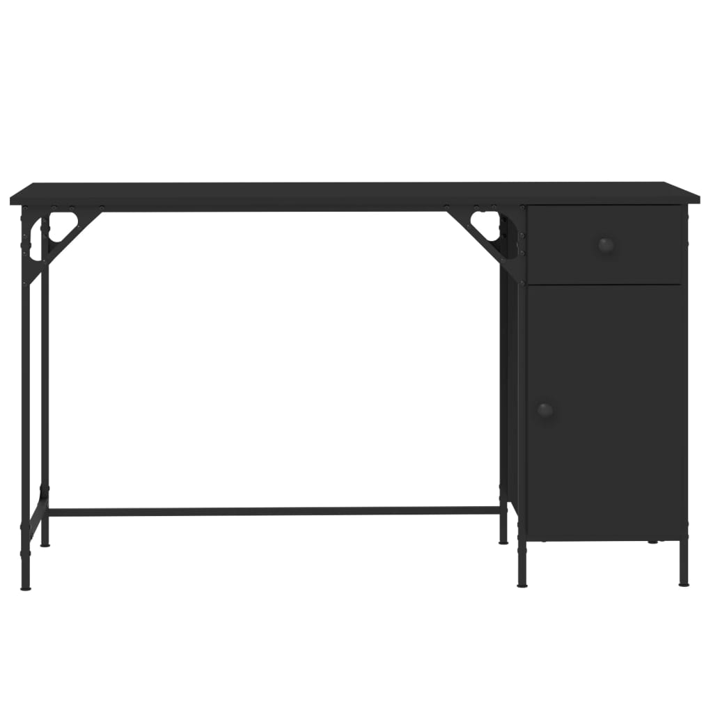 Computertisch Schwarz 131x48x75 cm Holzwerkstoff