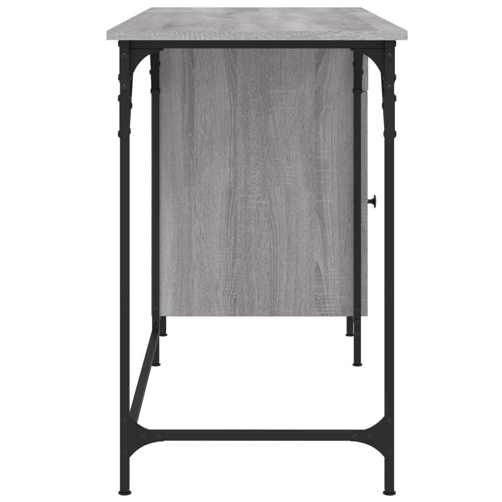 Computertisch Grau Sonoma 131x48x75 cm Holzwerkstoff