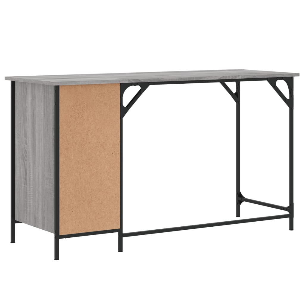 Computertisch Grau Sonoma 131x48x75 cm Holzwerkstoff