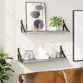Wandregale 2 Stk. Grau Sonoma 60x15x15,5 cm