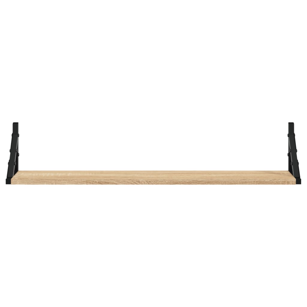 Wandregale 2 Stk. Sonoma-Eiche 80 x 15 x 15,5 cm Holzwerkstoff