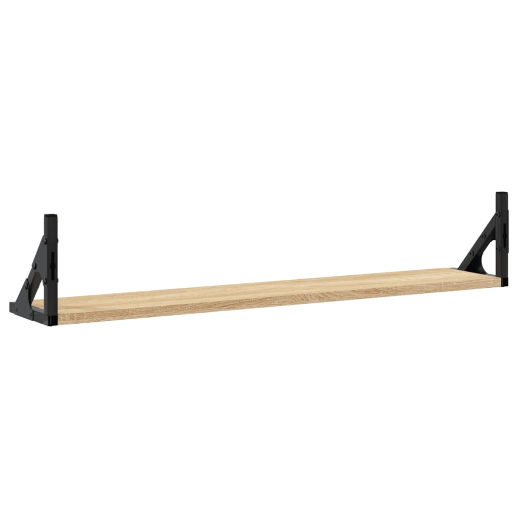 Wandregale 2 Stk. Sonoma-Eiche 80 x 15 x 15,5 cm Holzwerkstoff