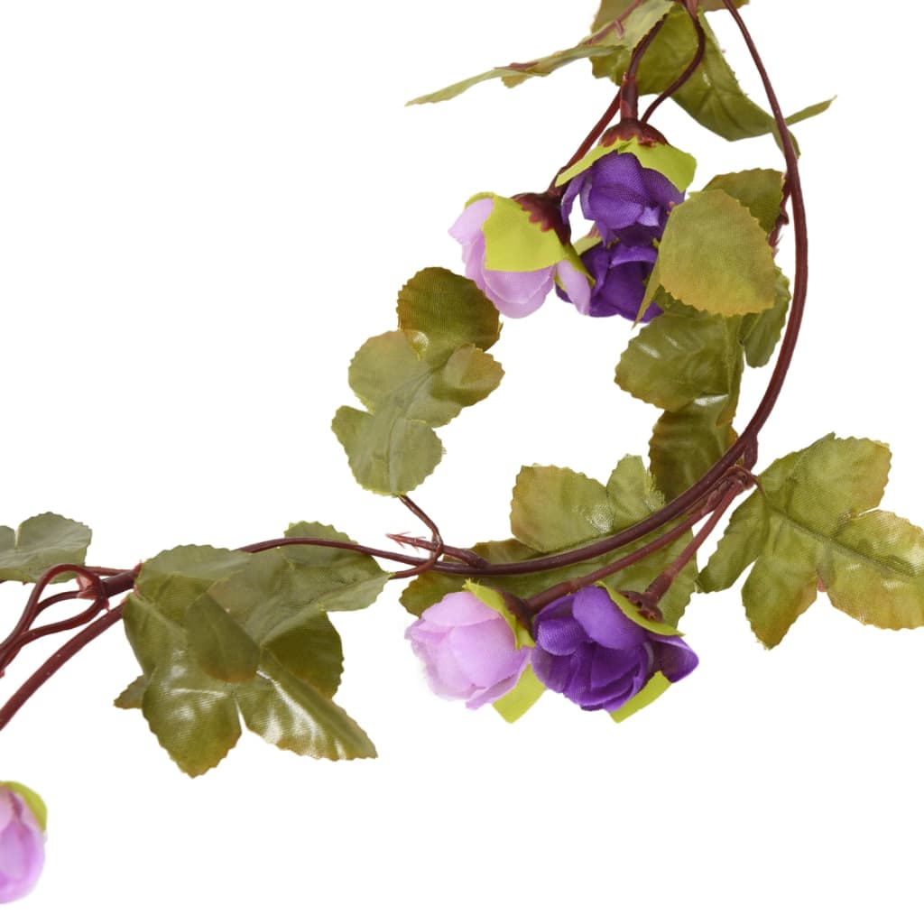 Blumengirlanden Blumen 6 Stk. Helllila 215 cm