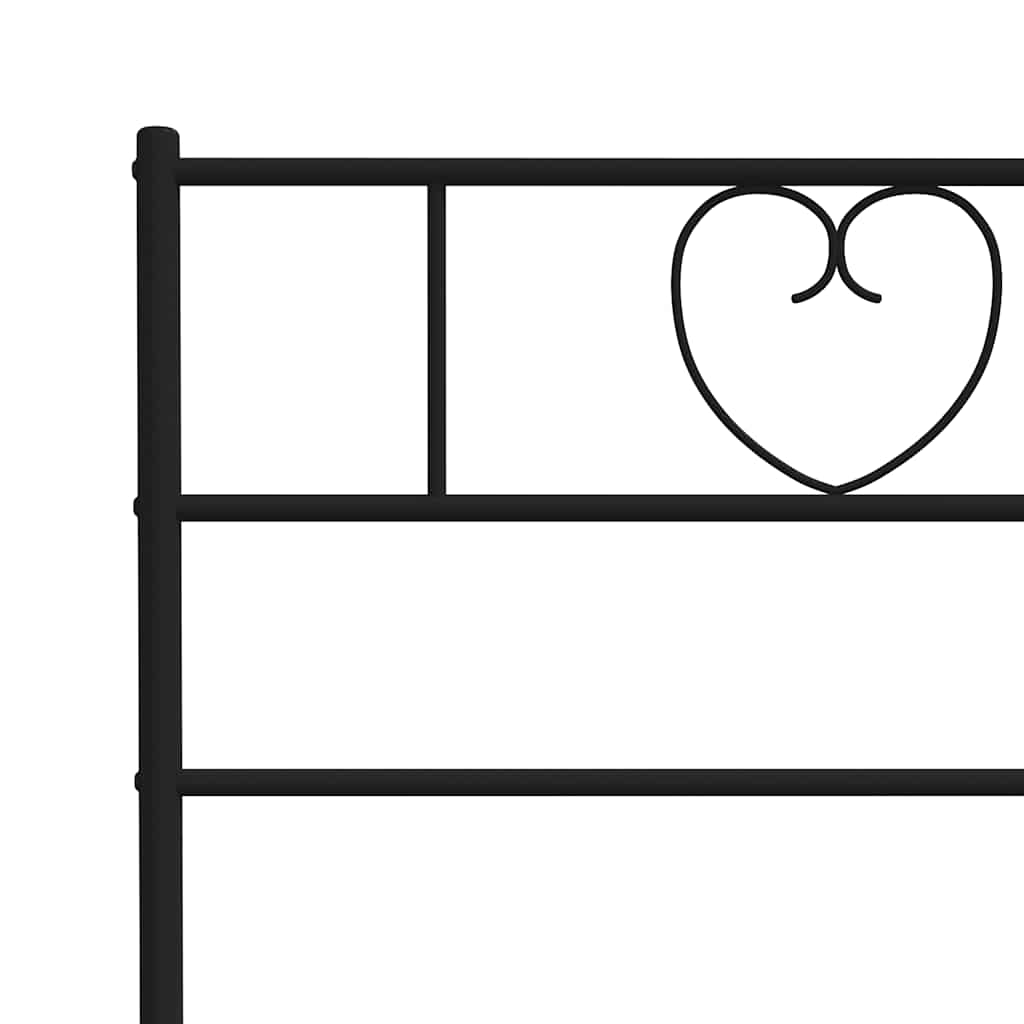 Ersatz-Kopfteil Metall Schwarz 135 cm