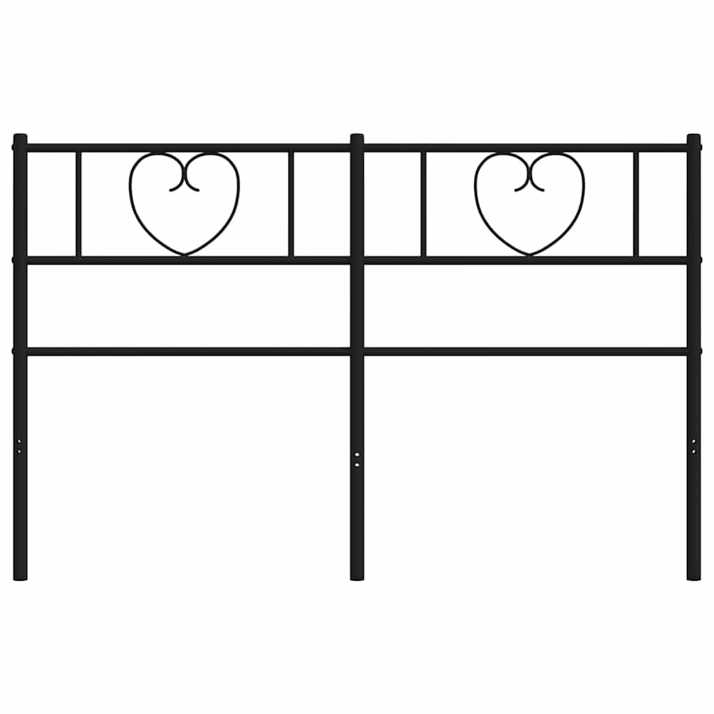 Ersatz-Kopfteil Metall Schwarz 140 cm