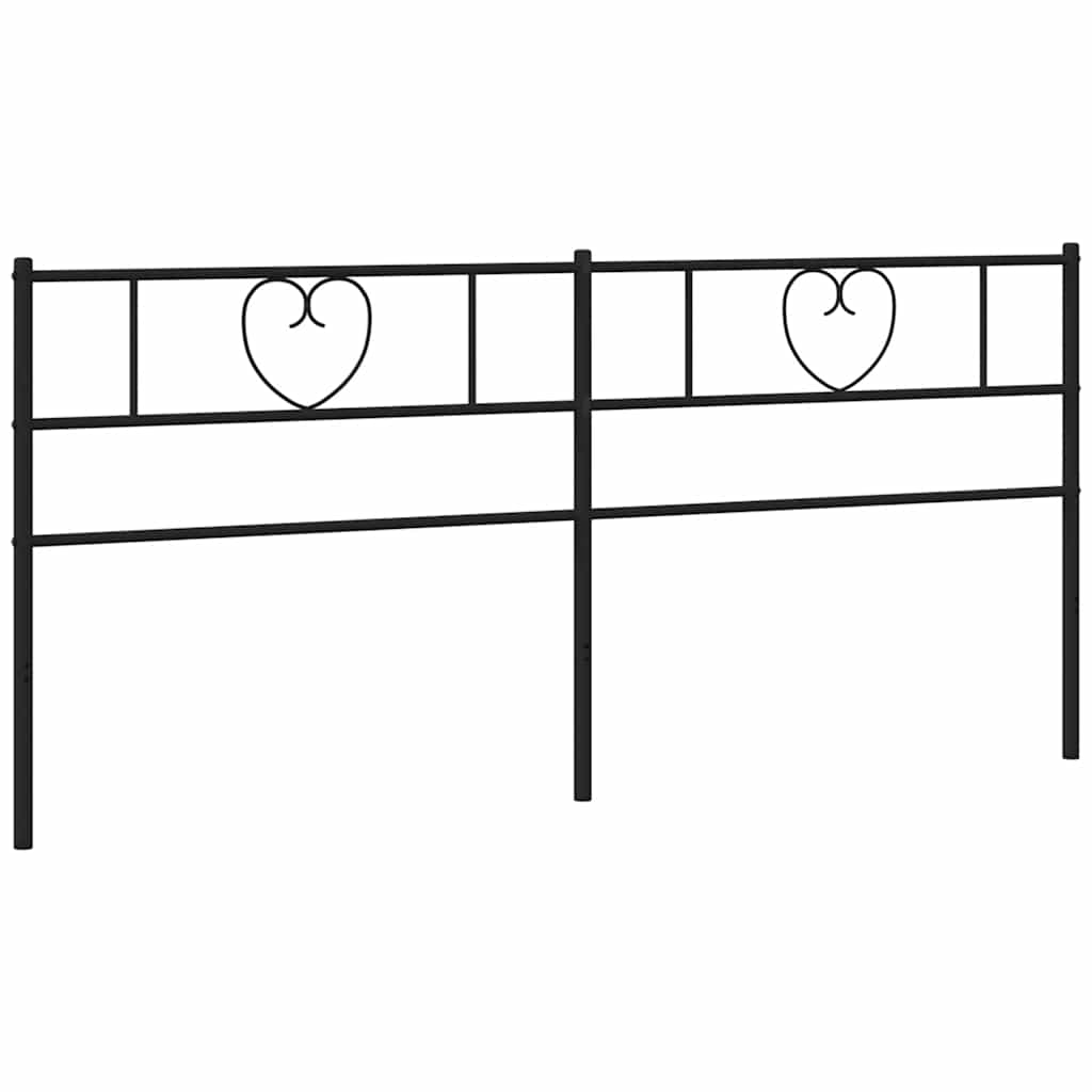 Ersatz-Kopfteil Metall Schwarz 180 cm