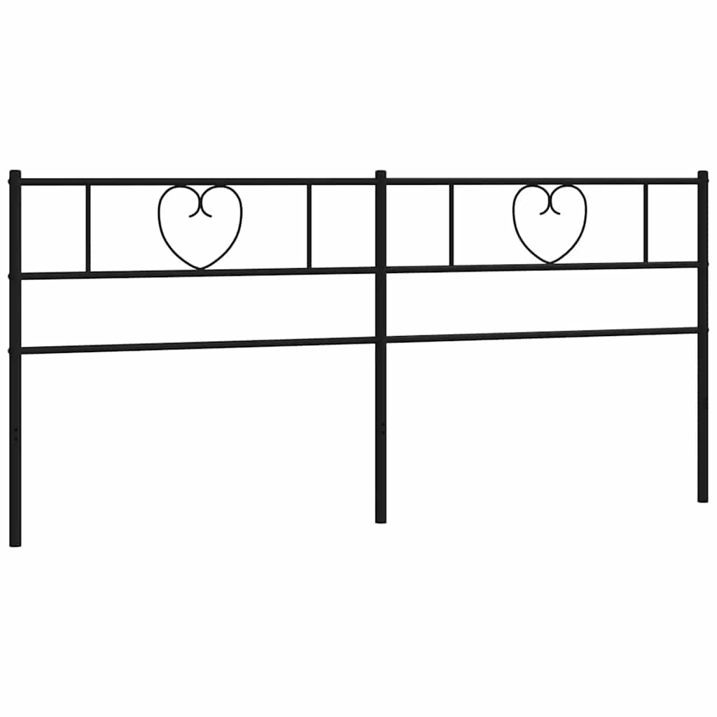 Ersatz-Kopfteil Metall Schwarz 180 cm