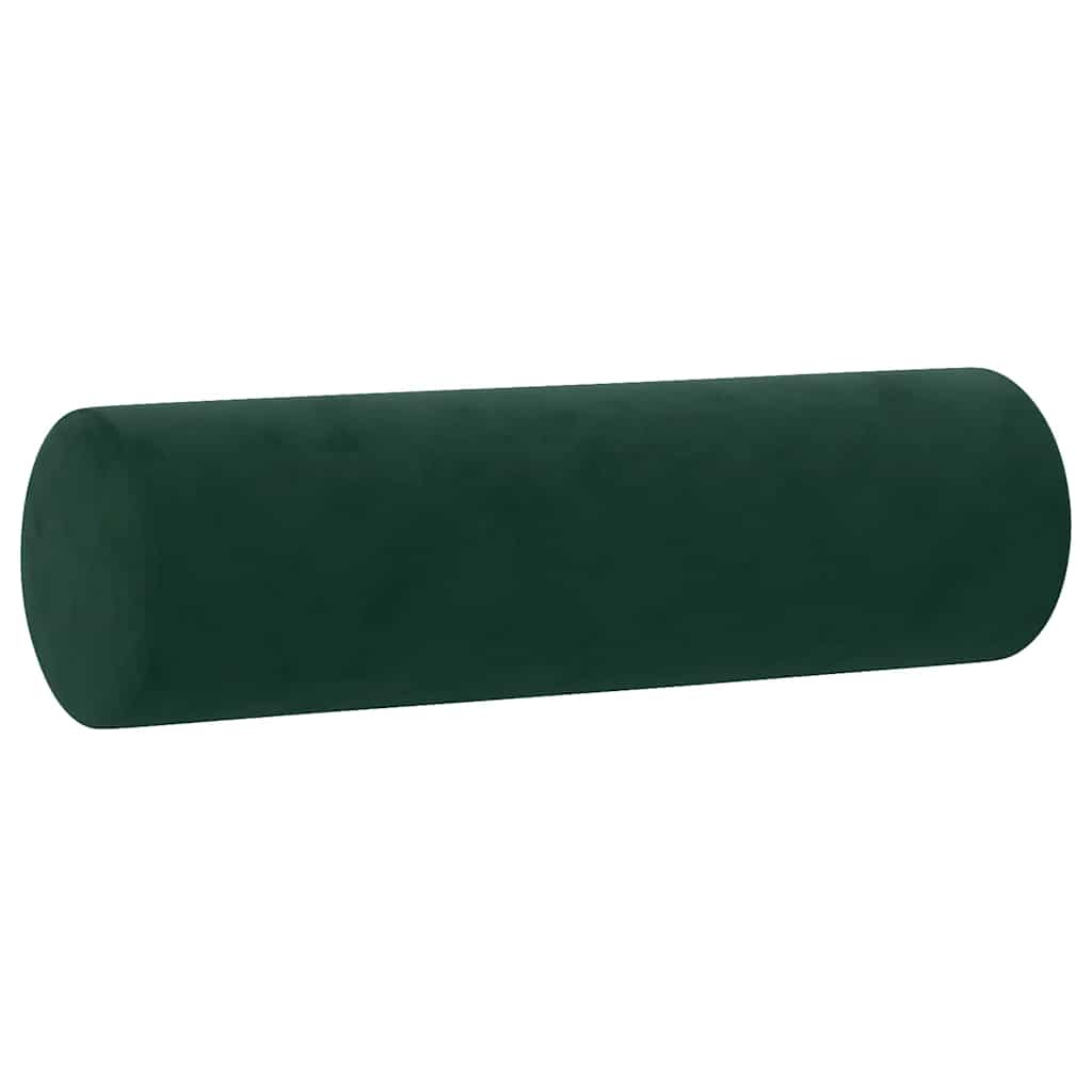 2-Sitzer-Sofa mit Zierkissen Dunkelgrün 140 cm Samt