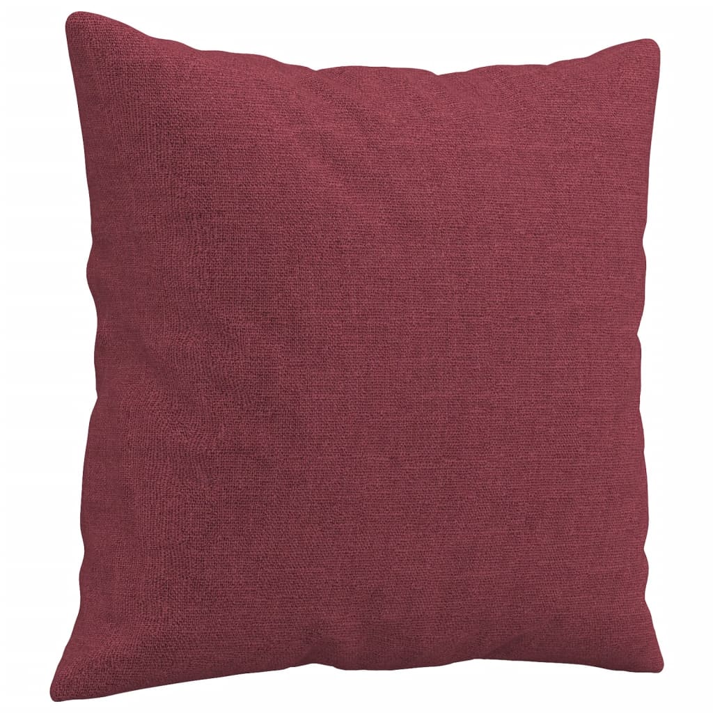 3-Sitzer-Sofa mit Zierkissen Weinrot 180 cm Stoff