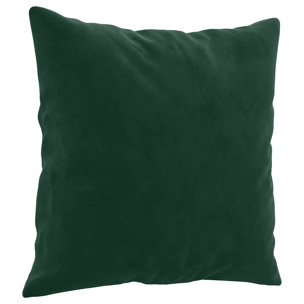 3-Sitzer-Sofa mit Zierkissen Dunkelgrün 180 cm Samt