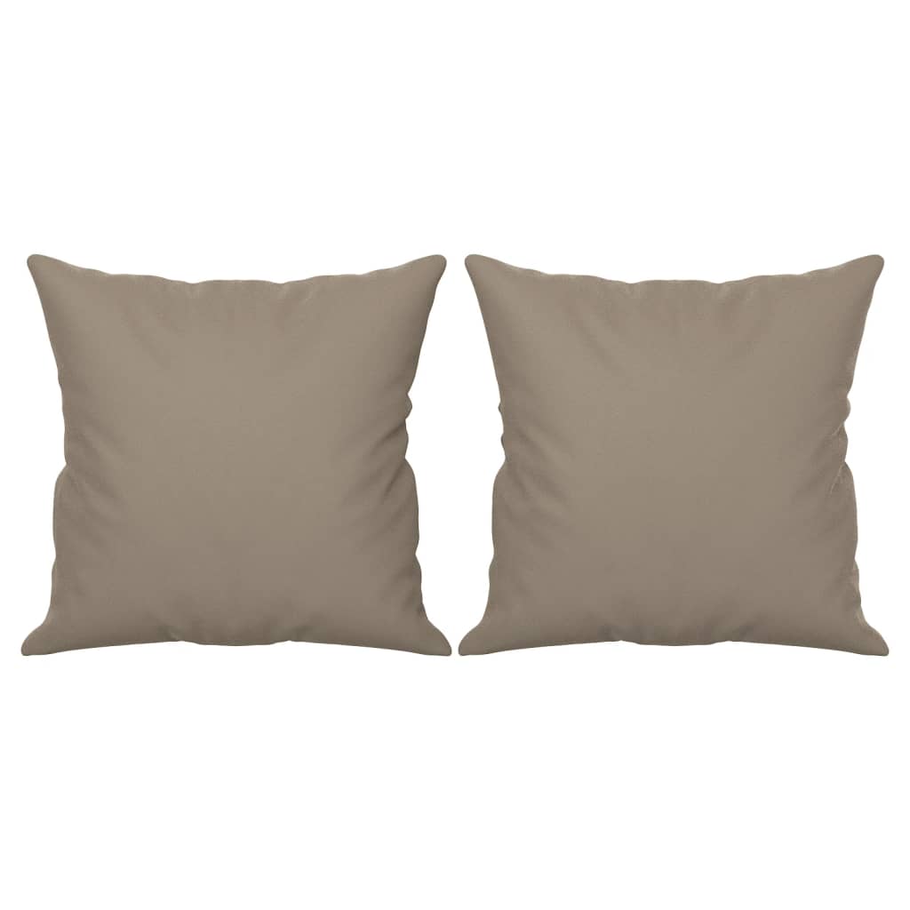2-Sitzer-Sofa mit Kissen Taupe 140 cm Mikrofasergewebe