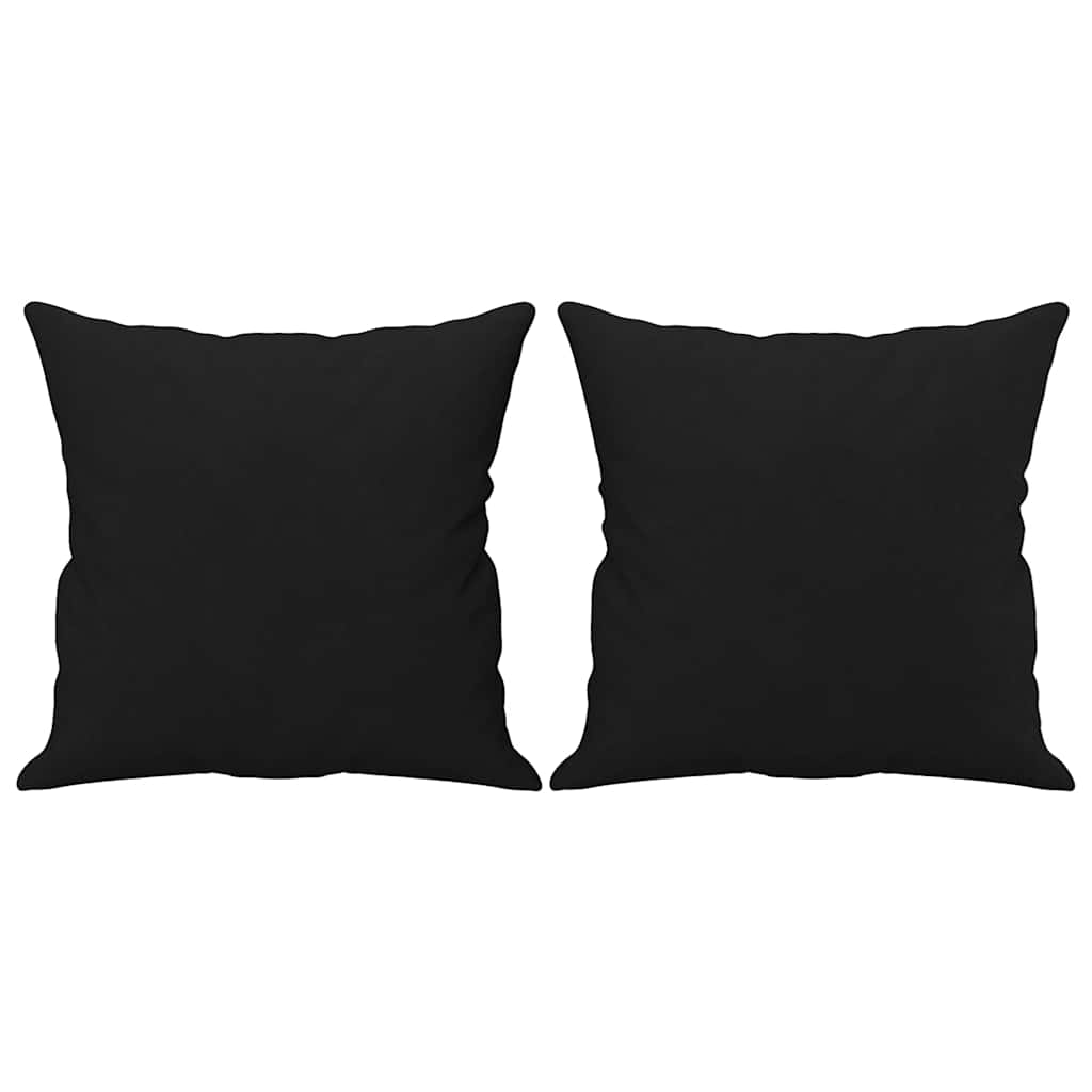 2-Sitzer-Sofa mit Kissen Schwarz 140 cm Mikrofasergewebe
