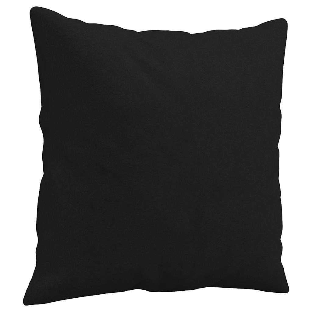 2-Sitzer-Sofa mit Kissen Schwarz 140 cm Mikrofasergewebe