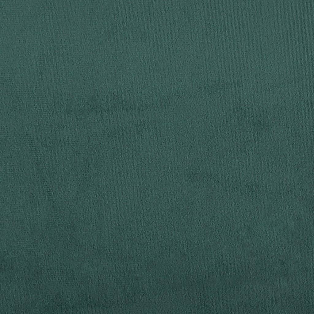 Sessel mit Hocker Dunkelgrün 60 cm Samt