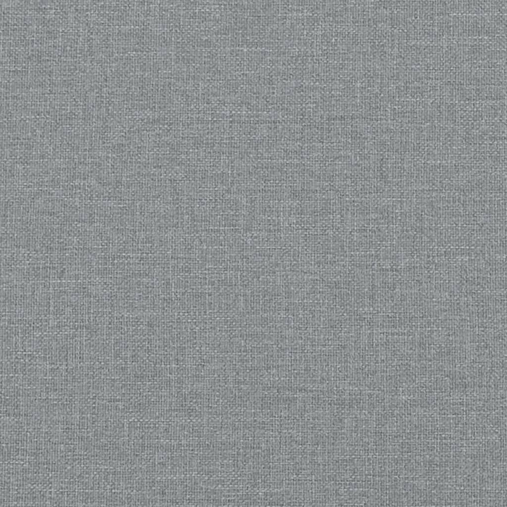 3-Sitzer-Sofa mit Hocker Hellgrau 180 cm Stoff