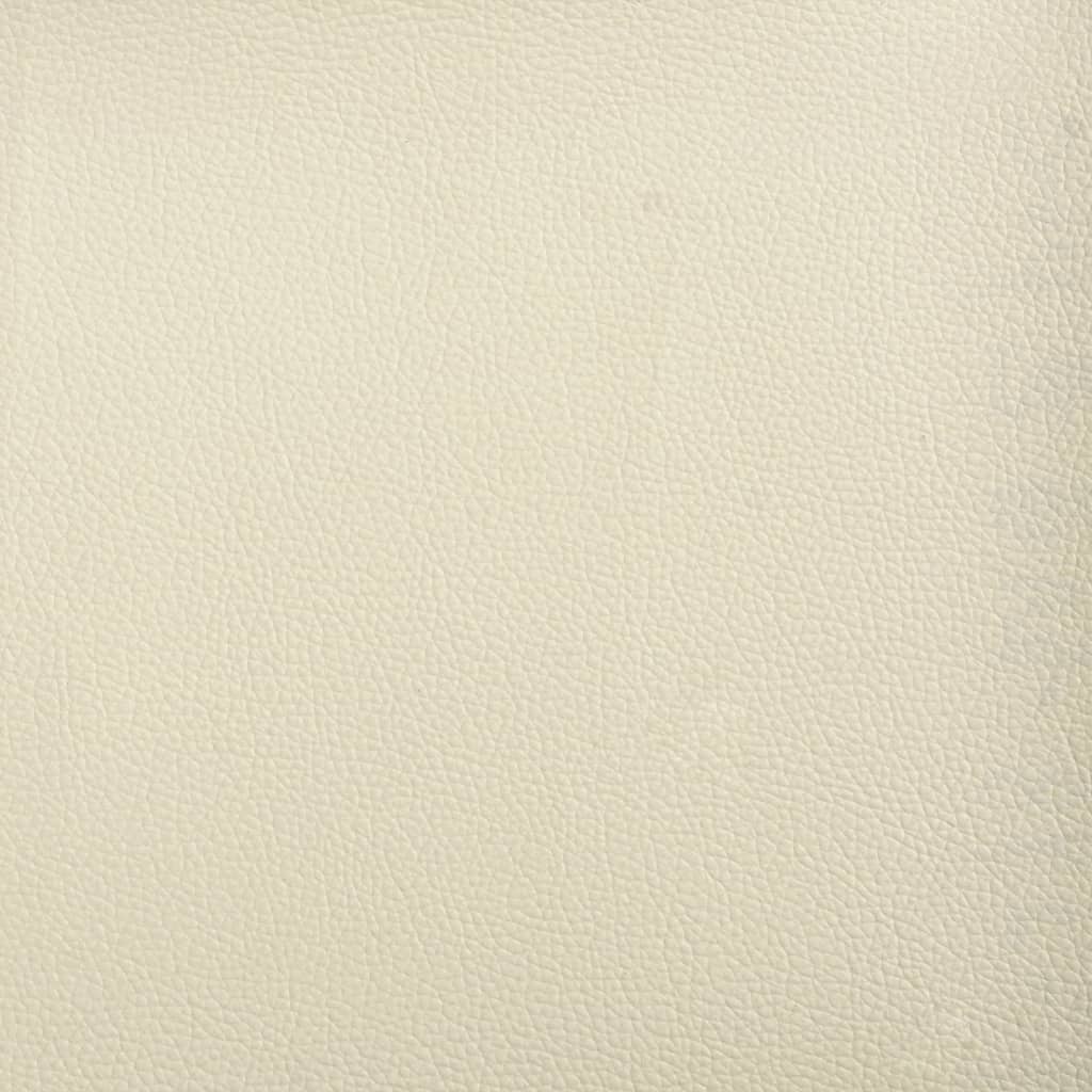 2-tlg. Sofagarnitur mit Kissen Creme Kunstleder