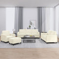 4-tlg. Sofagarnitur Creme Samt